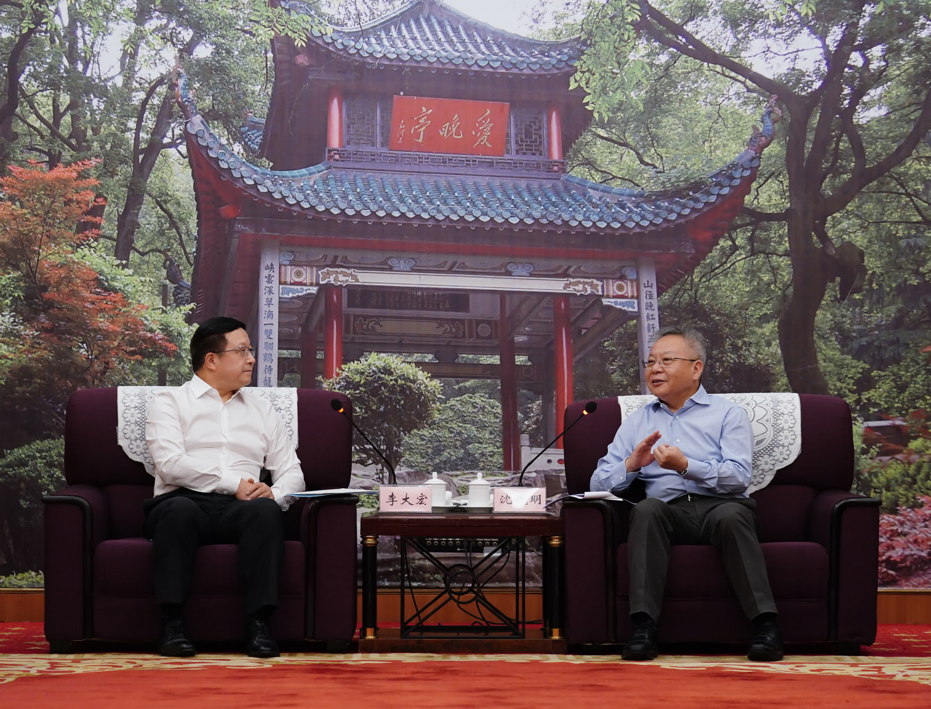 沈曉明會見海外華文傳媒合作組織主席李大宏